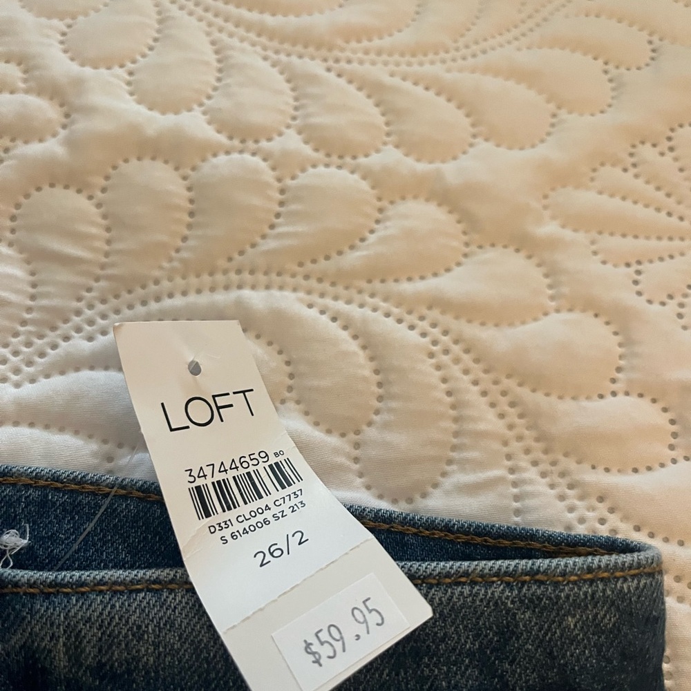 LOFT Blue Jean Shorts Classic Cut-Off Style - Picture 3 of 6
